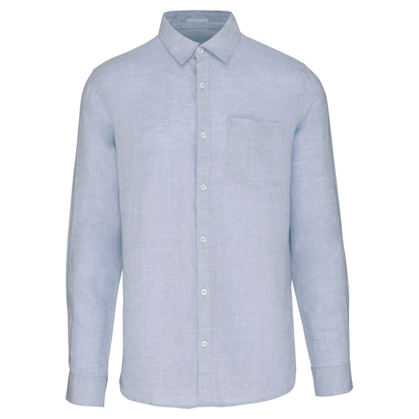 Camisa Homem Linho Pavão-Linho Azul-S-RAG-Tailors-Fardas-e-Uniformes-Vestuario-Pro