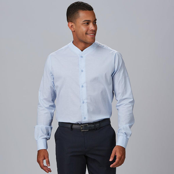 Camisa Homem Slim Fit Fil a Fil Riccardo-Azul Claro-107-XS-RAG-Tailors-Fardas-e-Uniformes-Vestuario-Pro