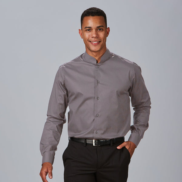 Camisa Homem Slim Fit Matteo-Cinzento - 109-XS-RAG-Tailors-Fardas-e-Uniformes-Vestuario-Pro
