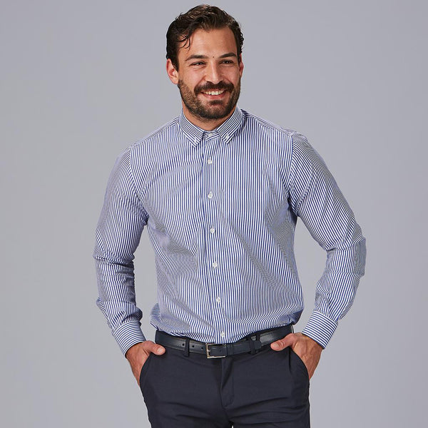 Camisa Lorenzo Slim Fit de Homem para Restauração-RAYA AZULINA-XS-RAG-Tailors-Fardas-e-Uniformes-Vestuario-Pro