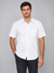 Camisa Oxford de Manga Curta para Homem BRISBANE-Branco - 102-S-RAG-Tailors-Fardas-e-Uniformes-Vestuario-Pro