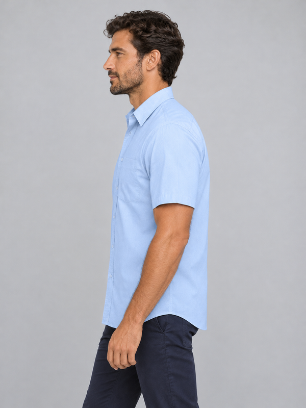 Camisa Oxford de Manga Curta para Homem BRISBANE-RAG-Tailors-Fardas-e-Uniformes-Vestuario-Pro