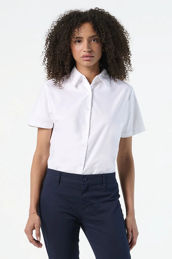 Camisa Oxford de Manga Curta para Senhora-Branco-XS-RAG-Tailors-Fardas-e-Uniformes-Vestuario-Pro
