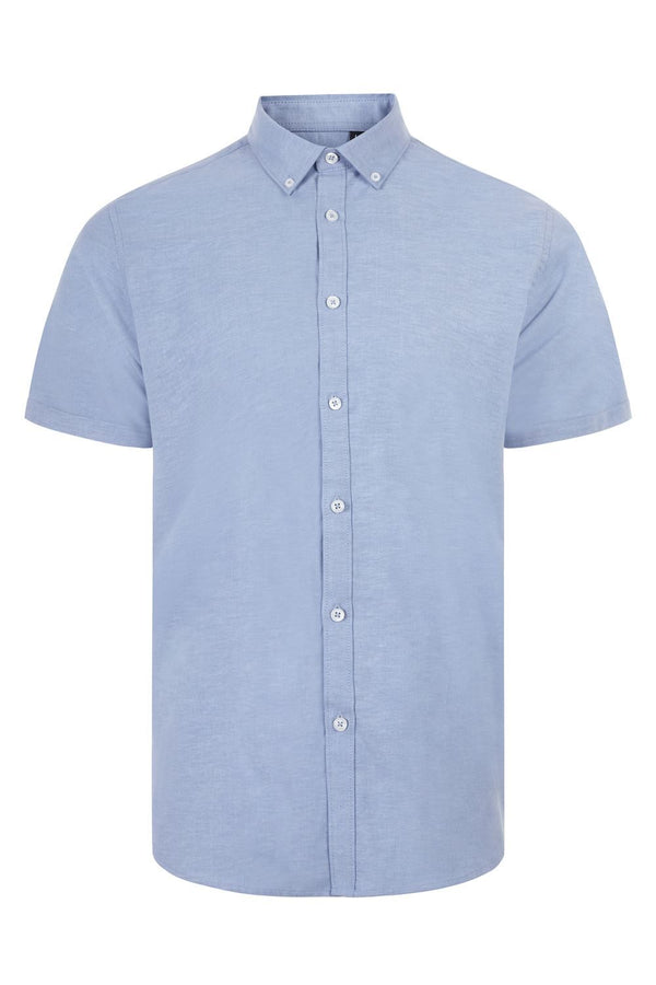 Camisa Oxford stretch manga curta homem-Azul Celeste - 05-S-RAG-Tailors-Fardas-e-Uniformes-Vestuario-Pro