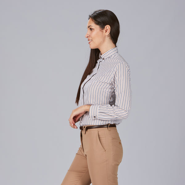 Camisa Senhora Riscas Bicolor Simonetta-RAG-Tailors-Fardas-e-Uniformes-Vestuario-Pro