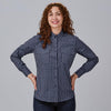 Camisa Senhora Xadrez Caterina-Xadrez Azul Marinho - 295-XS-RAG-Tailors-Fardas-e-Uniformes-Vestuario-Pro
