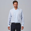 Camisa Slim Fit Homem Fil a Fil Marcello estilo Cozinheiro-Azul Claro-107-XS-RAG-Tailors-Fardas-e-Uniformes-Vestuario-Pro