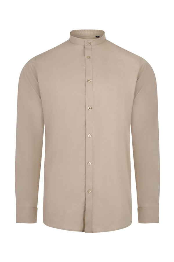 Camisa Stretch Manga Longa para Homem-BEGE CLARO - 47-S-RAG-Tailors-Fardas-e-Uniformes-Vestuario-Pro