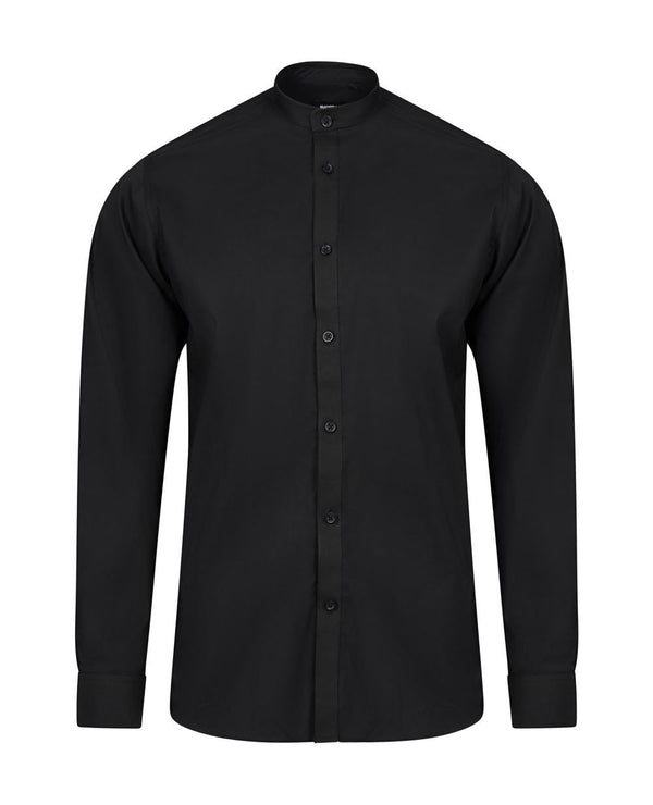 Camisa Stretch Manga Longa para Homem-PRETO - 00-S-RAG-Tailors-Fardas-e-Uniformes-Vestuario-Pro