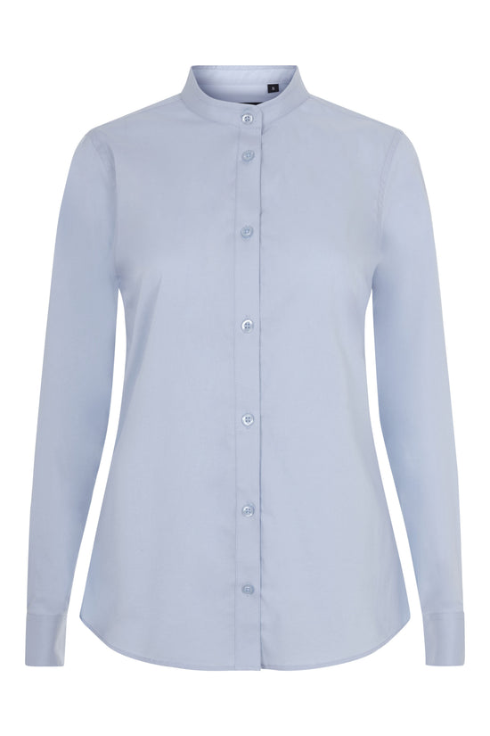 Camisa Stretch Manga Longa para Mulher-AZUL CELESTE - 05-XS-RAG-Tailors-Fardas-e-Uniformes-Vestuario-Pro