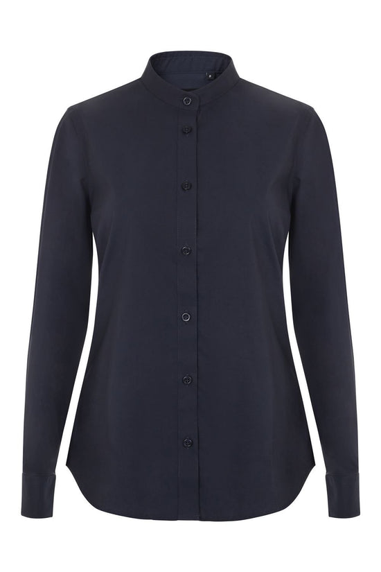 Camisa Stretch Manga Longa para Mulher-AZUL NAVY - 61-XS-RAG-Tailors-Fardas-e-Uniformes-Vestuario-Pro