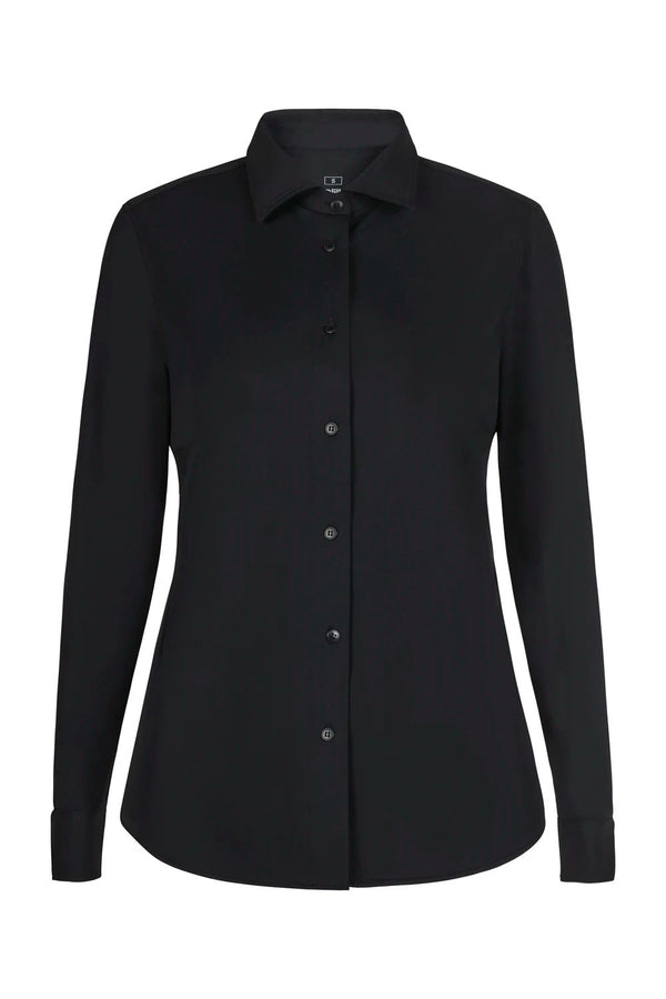Camisa antirrugas mulher-Preto - 00-XS-RAG-Tailors-Fardas-e-Uniformes-Vestuario-Pro
