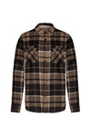 Camisa aos quadrados com forro em sherpa-Camel / Black Checked-S-RAG-Tailors-Fardas-e-Uniformes-Vestuario-Pro