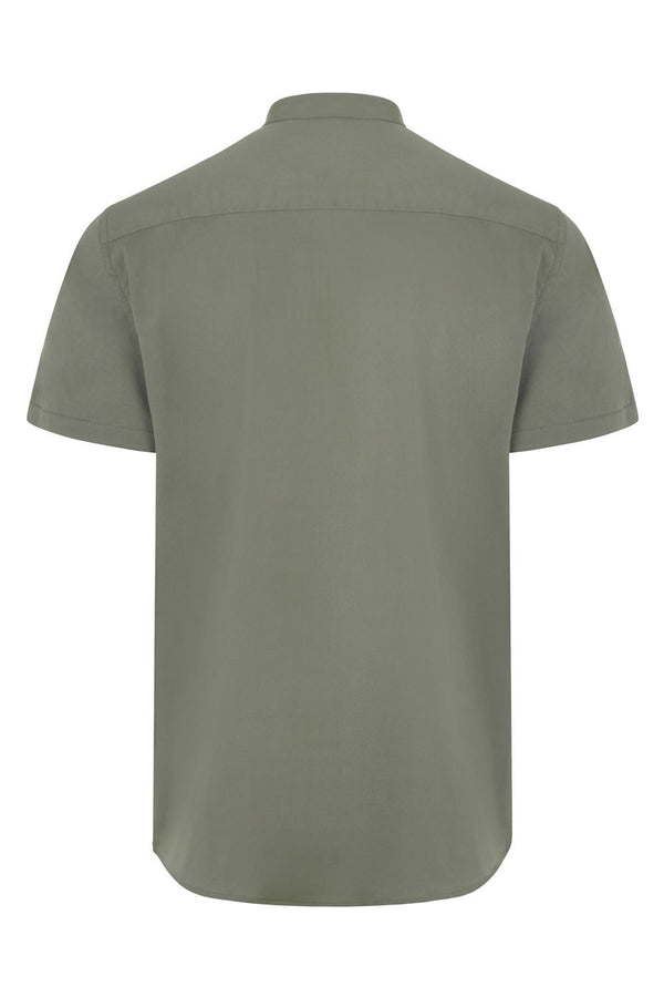 Camisa de Homem Gola Padre Stretch Manga Curta-RAG-Tailors-Fardas-e-Uniformes-Vestuario-Pro