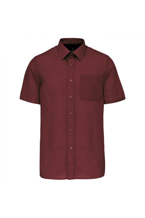 Camisa de Homem Mariano Manga Curta-Wine-XS-RAG-Tailors-Fardas-e-Uniformes-Vestuario-Pro