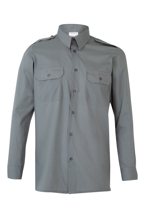 Camisa de Manga Comprida com Divisas-Cinza-S-RAG-Tailors-Fardas-e-Uniformes-Vestuario-Pro
