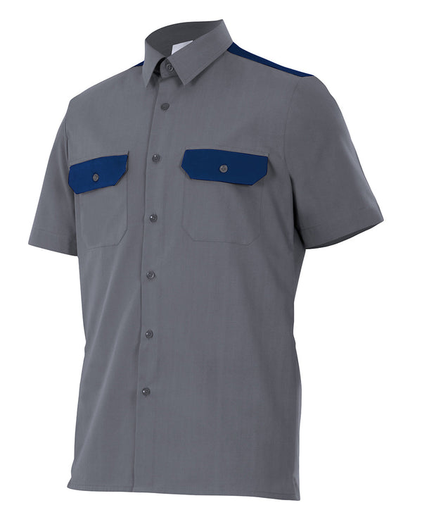 Camisa de Manga Curta-Cinza-S-RAG-Tailors-Fardas-e-Uniformes-Vestuario-Pro
