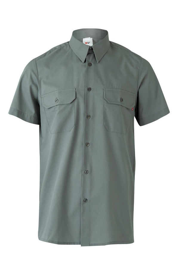 Camisa de Manga Curta-Cinza-S-RAG-Tailors-Fardas-e-Uniformes-Vestuario-Pro