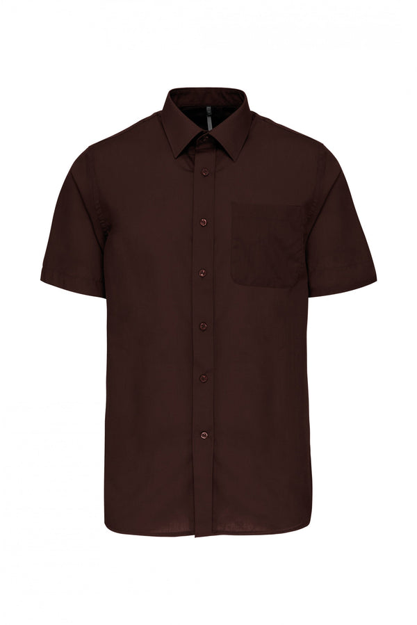 Camisa de Manga Curta Tratamento Fácil-Brown-S-RAG-Tailors-Fardas-e-Uniformes-Vestuario-Pro