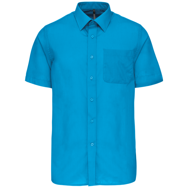 Camisa de Manga Curta Tratamento Fácil-Turquesa Brilhante-XS-RAG-Tailors-Fardas-e-Uniformes-Vestuario-Pro