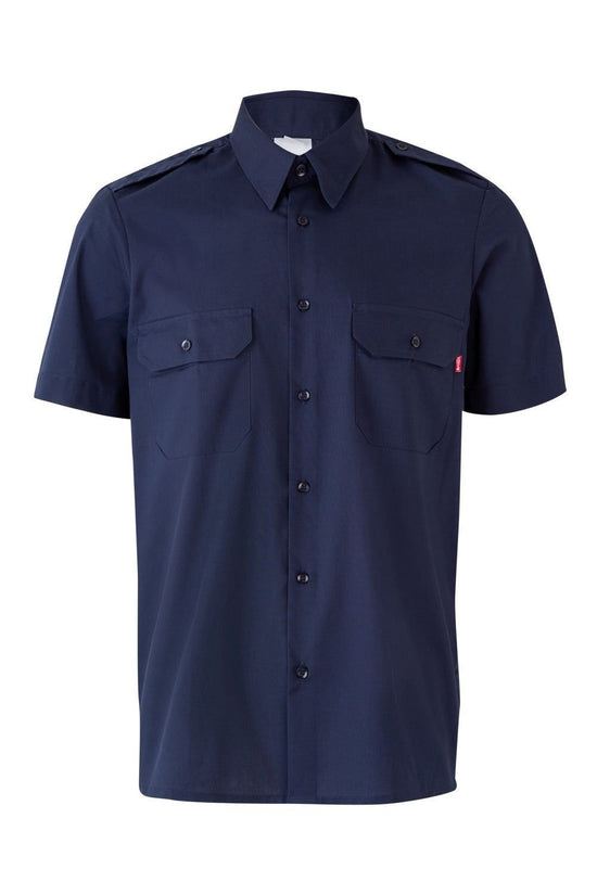 Camisa de Manga Curta com Divisas-Azul Marinho-S-RAG-Tailors-Fardas-e-Uniformes-Vestuario-Pro
