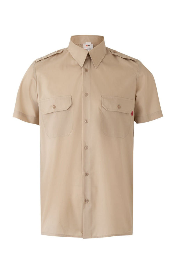 Camisa de Manga Curta com Divisas-Bege Areia - 46-S-RAG-Tailors-Fardas-e-Uniformes-Vestuario-Pro