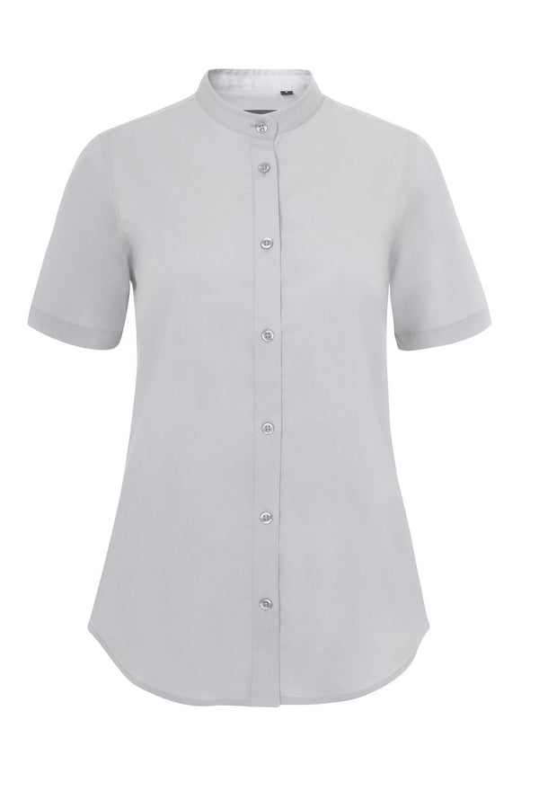 Camisa de Mulher Gola Padre Stretch Manga Curta-RAG-Tailors-Fardas-e-Uniformes-Vestuario-Pro