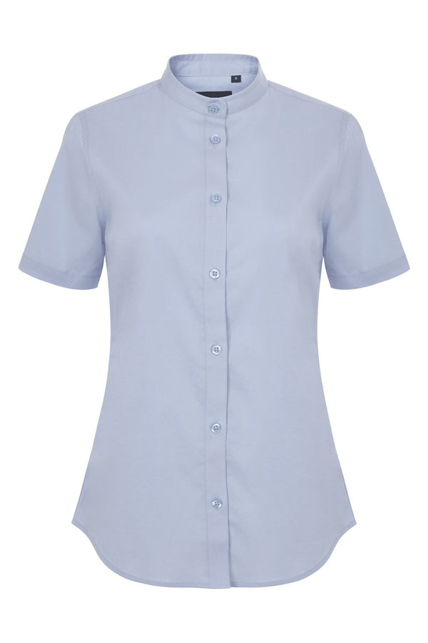 Camisa de Mulher Gola Padre Stretch Manga Curta-RAG-Tailors-Fardas-e-Uniformes-Vestuario-Pro