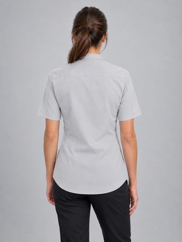 Camisa de Mulher Gola Padre Stretch Manga Curta-RAG-Tailors-Fardas-e-Uniformes-Vestuario-Pro