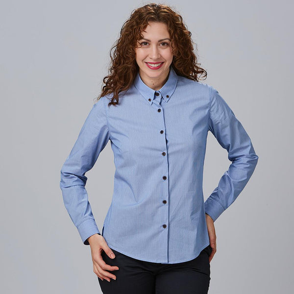 Camisa de Riscas Fabiola para Senhora-MARINO-XS-RAG-Tailors-Fardas-e-Uniformes-Vestuario-Pro