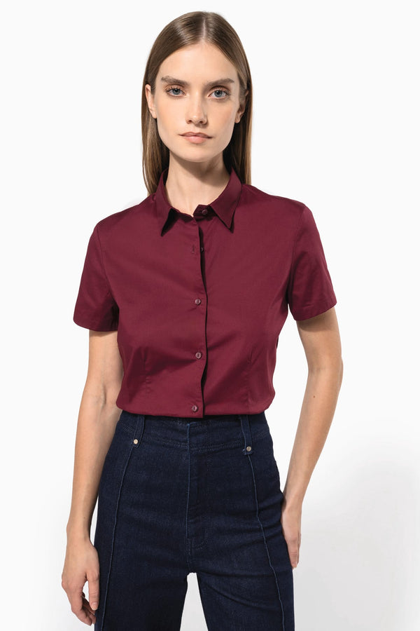 Camisa de Senhora Manga Curta com Stretch-RAG-Tailors-Fardas-e-Uniformes-Vestuario-Pro