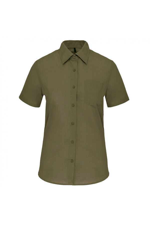 Camisa de Senhora Mariana Manga curta-Light khaki-XS-RAG-Tailors-Fardas-e-Uniformes-Vestuario-Pro