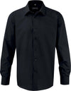 Camisa de homem de manga comprida - não precisa passar a ferro-Preto-S-RAG-Tailors-Fardas-e-Uniformes-Vestuario-Pro