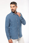 Camisa de homem em denim-RAG-Tailors-Fardas-e-Uniformes-Vestuario-Pro