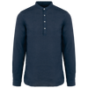 Camisa de linho com design eco e gola padre-Azul Lavado-S-RAG-Tailors-Fardas-e-Uniformes-Vestuario-Pro