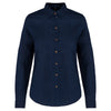 Camisa de linho de senhora de manga comprida-Navy-XS-RAG-Tailors-Fardas-e-Uniformes-Vestuario-Pro