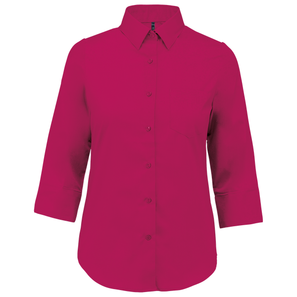 Camisa de senhora Mariana de mangas 3/4-Fúcsia-S-RAG-Tailors-Fardas-e-Uniformes-Vestuario-Pro