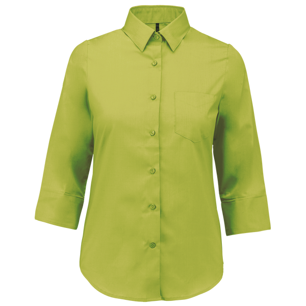 Camisa de senhora Mariana de mangas 3/4-Lima Queimado-S-RAG-Tailors-Fardas-e-Uniformes-Vestuario-Pro