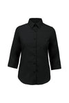 Camisa de senhora Mariana de mangas 3/4-Preto-XS-RAG-Tailors-Fardas-e-Uniformes-Vestuario-Pro