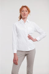 Chemise femme en popeline à manches longues