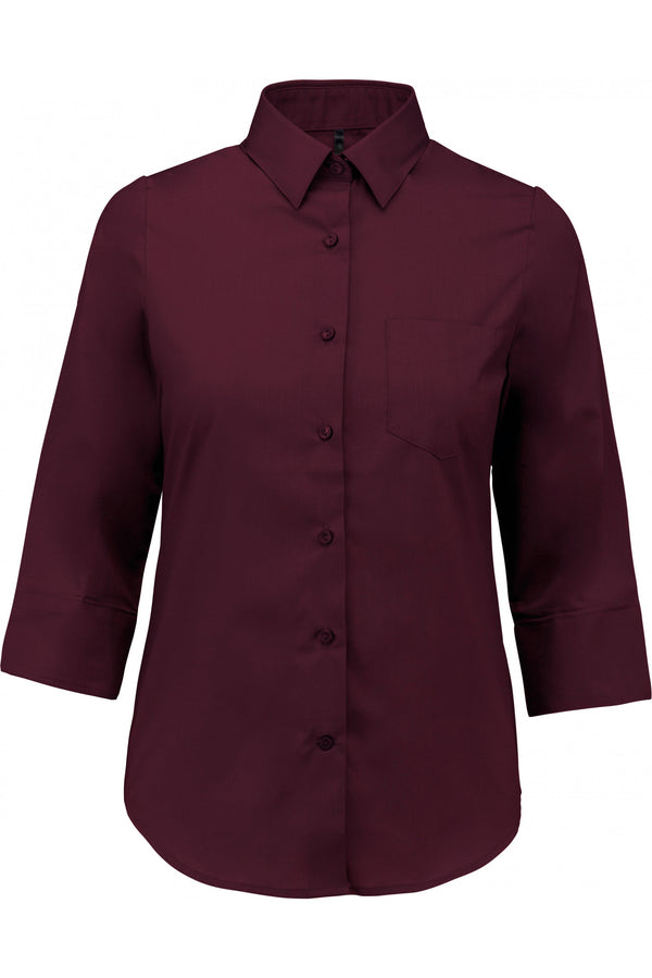 Camisa de senhora manga 3/4-Wine-XS-RAG-Tailors-Fardas-e-Uniformes-Vestuario-Pro