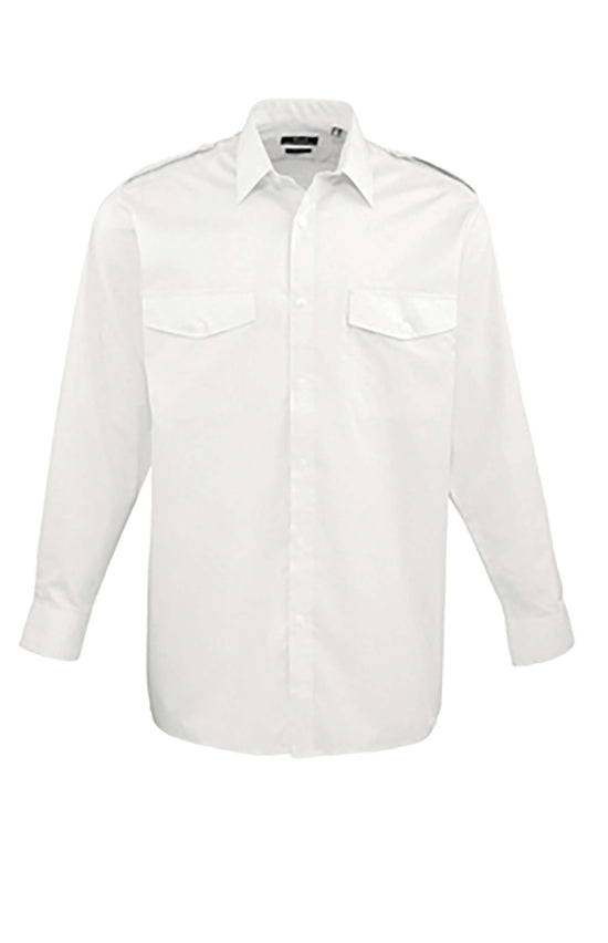 Camisa piloto de manga comprida-Branco-15 UK-RAG-Tailors-Fardas-e-Uniformes-Vestuario-Pro