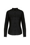 Camisa piloto de senhora de manga comprida-Preto-S-RAG-Tailors-Fardas-e-Uniformes-Vestuario-Pro