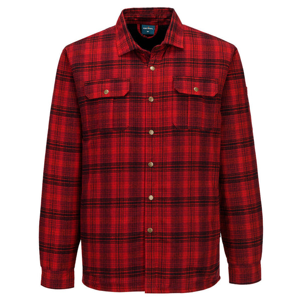 Camisa xadrez forrada a sherpa-Vermelho-S-RAG-Tailors-Fardas-e-Uniformes-Vestuario-Pro