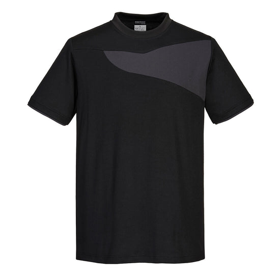 Camisola PW2 Cotton Comfort S/S-Preto/Cinza Zoom-S-RAG-Tailors-Fardas-e-Uniformes-Vestuario-Pro