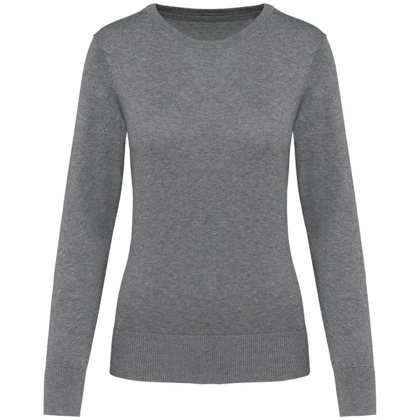 Camisola Supima® com decote redondo de senhora-Grey Heather-XS-RAG-Tailors-Fardas-e-Uniformes-Vestuario-Pro