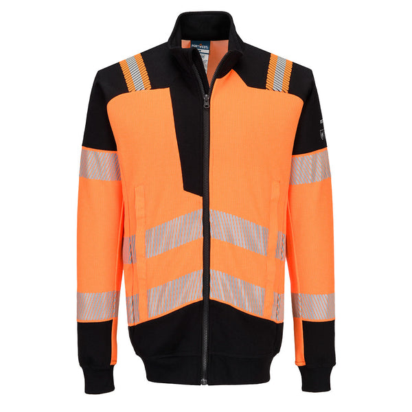 Camisola com fecho completo Modaflame Knit HVO FR-Laranja/preto-S-RAG-Tailors-Fardas-e-Uniformes-Vestuario-Pro