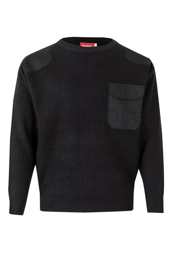Camisola de Malha Espessa de Decote Redondo-Preto-S-RAG-Tailors-Fardas-e-Uniformes-Vestuario-Pro