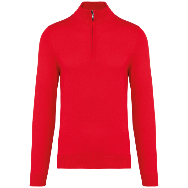 Camisola de Malha Meio Fecho-Vermelho-S-RAG-Tailors-Fardas-e-Uniformes-Vestuario-Pro