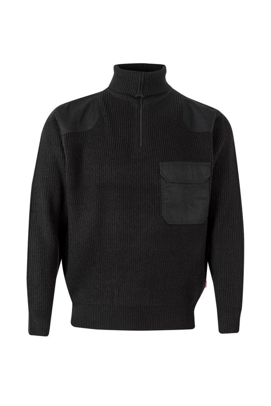 Camisola de Ponto Grosso com Gola Alta-Preto-S-RAG-Tailors-Fardas-e-Uniformes-Vestuario-Pro